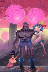 1boy 2girls after_battle bare_arms bare_legs big_breasts bimbo blonde_hair bodysuit breasts broken busty cleavage cleavage_cutout darkseid dc dc_comics defeated diana_prince huge_cock imminent_rape kara_zor-l karen_starr larger_male meinfischer nipple_piercing nipples nude overpowered penis piercing power_girl ripped_clothes ripped_clothing size_difference smaller_female superheroine superman_(series) tagme torn_clothes torn_clothing wonder_woman wonder_woman_(series)