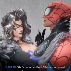 1boy 1boy1girl 1girl1boy 1girls 2026 3d 3d_(artwork) big_breasts black_cat_(marvel) black_cat_(marvel_rivals) black_lipstick bodysuit breasts bursting_breasts choker claws collar couple couple_(romantic) couple_love couples domino_mask eyemask felicia_hardy female green_eyes huge_breasts large_breasts light-skin light-skinned_female light-skinned_male light_skin looking_at_partner love lovers male marvel marvel_comics marvel_rivals mask masked masked_female masked_male massive_breasts peter_parker romantic romantic_couple seductive seductive_look skin_tight smile smiling smiling_at_partner spider-man spider-man_(marvel_rivals) spider-man_(series) superhero superhero_couple superheroine text thick_breasts tight_clothes tight_clothing voluptuous voluptuous_female white_fur white_hair wingsoffrdm