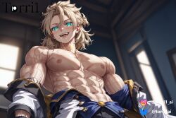 1boy abs ahe_gao ahegao_face ai_generated balls biceps big_balls big_cock big_penis blush cum cum_drip cum_dripping cum_dripping_from_penis cum_load cum_on_abs cum_on_body cum_on_muscles cum_on_self cumming cumming_on_self cumshot drool drool_on_face drooling ejaculating ejaculating_cum ejaculation erection excessive_cum fapping feeling_pleasured horny horny_face horny_male huge_balls huge_cock jerking_off jerkingoff lying_on_back male male_focus male_masturbation male_nipples male_only masturbate masturbation muscle_veins muscles muscular muscular_arms muscular_body muscular_legs muscular_thighs naked naked_male nipples nude nude_male one-handed_masturbation open_legs open_mouth orgasm orgasm_face pecs penis pleasure pleasure_face pleasured pleasured_face ripped_abs room seductive seductive_eyes seductive_look seductive_pose seductive_smile short_hair sitting sitting_down six_packs smile solo solo_focus solo_male sweating sweaty teenager testicles thighs tongue tongue_out torri1 uncensored uncensored_penis veins veins_on_dick veiny veiny_arms veiny_muscles veiny_penis yaoi large_pectorals night albedo_(genshin_impact) genshin_impact honkai_(series), blonde hair, aqua eyes, hair between shirt blue, scar on neck, coat, white gloves,