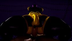 2boys 3d 3d_animation animated animatronic big_ass big_butt big_penis black_eyes femboy five_nights_at_freddy's flaccid_while_penetrated fredbear_(fnaf) fredbear_(mishuyuu) human leggings male male/male male_penetrating_male mishuyuu_(modeler) riding riding_penis sarma small_breasts sound tagme video