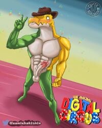 gummigoo_(the_amazing_digital_circus) gummigoo_(tadc) gummigoo furry scalie cocodrile gummy the_amazing_digital_circus digital_circus comic comic_page dick erection erect_penis gay meme not_ai_generated artist_comickokishin