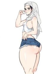 flat_chest big_ass thick_thighs hijab hijabi ai_generated