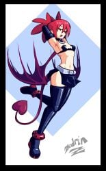 1girls alternate_version_available arms_behind_head armwear belt belt_buckle black_gloves black_skirt black_thighhighs bottomwear choker clothing disgaea etna female female_only flat_chest footwear full_body gloves hair half-closed_eyes heels legwear neckwear pencil_skirt red_eyes red_hair revealing_clothes short_skirt skimpy skimpy_clothes skirt solo solo_female succubus succubus_tail succubus_wings tail thighhighs thighs topwear twin_drills wings zedrin
