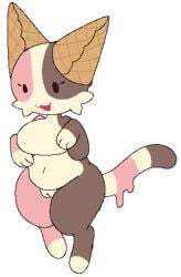 :3 :d belly big_breasts black_eyes breasts brown_arms brown_legs brown_stripes cheek_tuft domestic_cat facial_tuft felid feline felis female genitals mammal markings multicolored_body navel nude nyapolitan_(snazzle_snapp) pink_arms pink_legs pink_stripes simple_background smile snazzle_snapp solo striped_markings striped_tail stripes tail tail_markings tuft vulva waffle_cone white_background white_breasts white_paws white_vulva