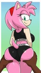 amy rose from blacked by sonicguru