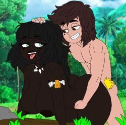cavewoman cavegirl caveman cave_girl jungle jungle_girl jungle_boy tarzan nude naked butt ass big_breasts boobs nipples areolae penetration penetration_from_behind doggy_style doggy_position smiling love completely_nude completely_nude_female completely_nude_male completely_naked completely_naked_female completely_naked_male nudist nudism naturist naturism exhibitionism exhibitionist public_nudity public_sex tongue_out star_vs_the_forces_of_evil stone_age primitive prehistoric tribal savage savage_land wild feral primal mating_season black_hair freckles jackie_lynn_thomas mole_under_eye freckles_on_face jewelry tribal_jewelry half-closed_eyes lovers couple couple_(romantic) couple_sex green_eyes brown_eyes brown_hair marco_diaz interracial interracial_sex african_female blacked black_body black_female nubian