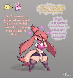 2025 2_tails animal_crossing anthro aroused bedroom_eyes being_watched big_breasts biped blush blush_lines bodily_fluids bottomwear breasts canid canine canis cardigan chest_tuft clothing dialogue digital_drawing_(artwork) digital_media_(artwork) dipstick_tail domestic_dog drooling dual_persona english_text fangs female fingering fingering_self fingering_through_clothing footwear full-length_portrait fur fusion g-string genital_fluids genitals grey_background hair hair_bun hair_over_eye hand_on_face heart_accessory heart_eyes heart_symbol hi_res high_heels huge_hips huge_thighs hybrid in_heat isabelle_(animal_crossing) legwear long_hair looking_at_another lovander mammal markings masturbation masturbation_through_clothing miniskirt multi_tail narrowed_eyes nintendo open_mouth open_smile palworld pencil_skirt plump_labia portrait reptile saliva saliva_on_tongue scalie seductive shoes shortstack shortstack_female signature simple_background skirt smile solo standing standing_masturbation stockings tail tail_markings talking_to_self tan_body tan_fur teeth text thick_thighs thigh_highs thong_straps thoughts toby_art tongue tongue_out transformation tuft underwear vaginal vaginal_fluids vaginal_fluids_drip vaginal_masturbation vulva wide_hips
