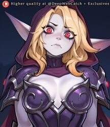 1girl solo breasts blonde_hair rating:s red_eyes long_hair looking_at_viewer armor watermark large_breasts web_address colored_skin upper_body pointy_ears artist_name medium_breasts cleavage bangs smile patreon_username closed_mouth blush pauldrons lips simple_background cape parted_lips glowing shoulder_armor fire_emblem english_text rating:q eyebrows_visible_through_hair jewelry copyright_name turtleneck hair_between_eyes twitter_username purple_skin blue_background collarbone character_name hood patreon_logo glowing_eyes shiny gloves purple_background signature breastplate forehead_jewel colored_sclera gradient blue_eyes circlet short_hair cloak the_legend_of_zelda facial_mark gauntlets final_fantasy sidelocks gradient_background blue_skin shoulder_pads parted_bangs bare_shoulders purple_eyes very_long_hair nose black_background makeup eyelashes original pale_skin open_mouth teeth dc_comics purple_hair league_of_legends navel green_eyes grey_background dated skin_tight earrings lipstick rating:g pink_eyes slit_pupils fire_emblem_fates black_sclera shiny_hair overwatch hairband grey_skin covered_nipples sylvanas_windrunner world_of_warcraft