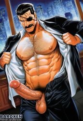 1boy abs ai_generated bara baroxen biceps big_chest blowjob chest clothed cum daddy dilf fluids fullmetal_alchemist fullmetal_alchemist_brotherhood garp gay genital glory hair hairy hole king_bradley male male/male male_only manly masturbation mature monkey_d_garp muscular nipples one_piece only open_clothes oral oral_sex partially pecs pectorals sexy shirt solo suit yaoi