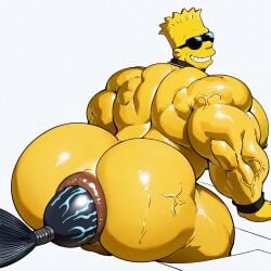 1boy aged_up ai_generated anal anal_sex anus_outline ass balls bara bart_simpson big_ass big_muscles big_pecs bigsmoulderdaddy bubble_butt civitai collar gay grin hot huge_ass looking_back male_focus muscle muscles muscular muscular_arms muscular_legs muscular_male nipples nude pecs sex sex_toy sexy short_hair simple_background sitting smile smiling solo sunglasses teeth testicles the_simpsons thick thick_ass thick_butt veins wristband yaoi