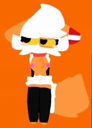 anthro breasts cat_ears digital_drawing_(artwork) edit edited eyelashes fox_tail gloves kilisha kit_community looking_left munchykirby1 nude orange_background orange_belly orange_ears original_character peru pink_nipples small_nipples tagme tiktok vagina white_body yellow_eyes