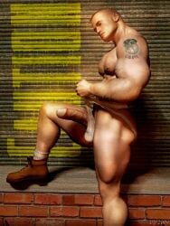 ulf_raynor 2004 3d gay yaoi archived_source original ass penis erection nipples jockstrap penis_through_leghole muscular bara tattoo tattoo_on_shoulder male male_only