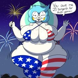 anthro anthro_only big_breasts bikini breasts cleavage female furry huge_breasts paige_(thixxen) tagme thick_thighs thixxen wide_hips