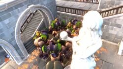 1boy 3d 3d_animation animated big_ass big_breasts huge_ass huge_breasts large_ass large_breasts larger_female longer_than_one_minute mildmeat orisa overwatch smothering smothering_ass sound tagme taller_female video