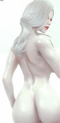 1girls 3d albino animated ass big_breasts female_only long_hair no_sound nude_female pale-skinned_female pale_skin qxdt red_eyes red_lipstick seductive shaking_butt shorter_than_10_seconds sideboob skyrim the_elder_scrolls thigh_gap vertical_video video white_background white_hair