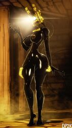 10s 2019 3d ass bendy_and_the_ink_machine big_breasts big_butt black_body black_skin breasts detailed_background doctorpurple2000 female fingers goo_creature hi_res humanoid ink nightmare_waifu nipples no_humans nude object_head projector solo source_filmmaker the_projectionist uncanny_valley video_games wide_hips