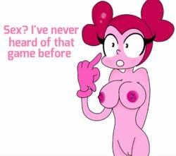 blush breasts female gloves nude_female reset_spinel_(steven_universe) spinel_(steven_universe) steven_universe