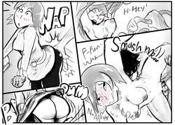 1boy 1girls ass ass_smack ass_worship bare_ass big_ass blush body_worship bottomless breasts comic dat_ass degradation female female_focus groping groping_breasts huge_ass huge_breasts looking_pleasured male mii mii_brawler mii_gunner mii_gunner_(smash_4) mob_face monochrome nintendo nipples no_panties nude penis proto_spunk rape rough_sex sex shocked sketch slapping_ass straight super_smash_bros. super_smash_bros._for_nintendo_3ds_and_wii_u text undressing upskirt vagina vaginal_penetration