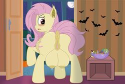 2019 absurd_res bat_pony bat_wings big_crotchboobs cogsfixmore crotchboobs cutie_mark digital_media_(artwork) equid equine fangs female flutterbat_(mlp) fluttershy_(mlp) friendship_is_magic hair hi_res mammal membrane_(anatomy) membranous_wings my_little_pony nipples pink_hair pussy solo thick_thighs tongue wings