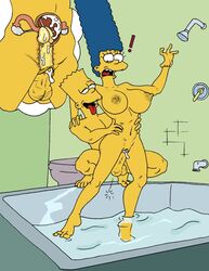 alternate_breast_size bart_simpson breasts color cum cum_in_pussy cum_in_uterus cum_inside digital_media_(artwork) female front_view huge_cock human incest indoors insertion large_breasts male marge_simpson mother_and_son nipples nude penis pussy sex squatting standing straight tagme the_fear the_simpsons uncensored uterus vaginal_penetration vulva x-ray