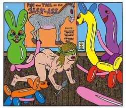 balloon_animal blindfold mike_diana nude party pin_the_tail_on_the_donkey tagme