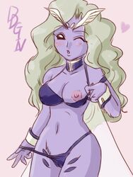 1girls bishoujo_senshi_sailor_moon blush breasts cameltoe dark_kingdom dd_girls female humanoid large_breasts long_hair looking_at_viewer monster_of_the_day nipples purple_bonus purple_hair solo tagme villainess wide_hips wings youma