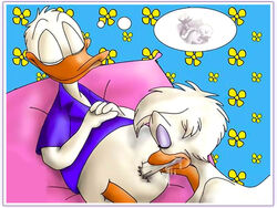 daisy_duck disney donald_duck penis quack_pack soft_feathers tagme