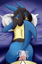 anal anus ass echorelic from_behind fur furry_tail lucario male nintendo pokemon pokemon_(species) raised_tail sex tagme tail