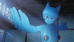 accurate_art_style anthro cat_ears edit fighting huge_areolae long_breasts micro_bikini monkeyman_(artist) nicole_watterson nicole_watterson_(anime) nipples sagging_breasts screenshot screenshot_edit sling_bikini string_bikini the_amazing_world_of_gumball visible_nipples