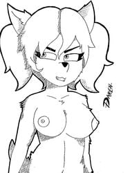 big_breasts black_and_white daken_henderson(artist) furry manga twintails yesenia_gonzales