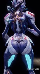 ass back_view bending_over bent_over big_ass big_butt bubble_butt khora_(warframe) warframe