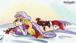 2girls animated bondage domination dominatrix facefart facesitting fart fart_fetish forced hollowah lezdom multiple_girls nose_to_anus pants_down portal reimu_hakurei smothering touhou yukari_yakumo yuri