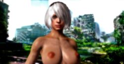 3d android areolae big_breasts blue_eyes breasts bridge brown_nipples buildings bushes city city_background close-up cybercole360 eye_contact eye_through_hair eyebrows eyebrows_visible_through_hair eyelashes eyeliner eyes eyes_visible_through_hair eyeshadow female female_only headband headwear human human_only light-skinned_female light_skin lips lipstick mouth naked nier nier:_automata nipples nude nude_female outdoors outside pale-skinned_female pale_skin pink_lipstick posing render river ruins short_hair silver_hair solo solo_female teasing trees unmasked video_games water white_hair xnalara xps yorha_2b