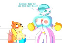 2girls 3dboxing alternate_color anthro anthro_only anthrofied aqua_boxing_gloves aqua_gloves ass aura big_breasts big_nipples blush boxing boxing_gloves boxing_ring breast_growth breasts dress duo empty_eyes female female_only fighting_ring floatzel furry gardevoir gloves glowing_eyes hair_over_one_eye half-closed_eyes highres huge_breasts huge_nipples humanoid large_breasts large_nipples larger_female nintendo nipples open_dress original_character otter panties pokémon_(species) pokemon pokemon_(species) pokemon_dppt pokemon_rse round_breasts shiny_pokemon simple_background size_difference smaller_female tail text thick thick_thighs thighs topless topless_boxing white_background white_dress wide_hips yellow_boxing_gloves yellow_gloves yellow_panties yuri