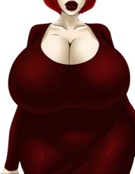 big_breasts big_lips huge_ass huge_breasts red_hair red_lipstick zdemian