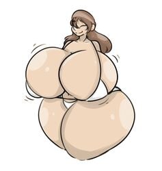 bikini dumbing_of_age huge_breasts joyce_brown plump puffster3 puffylover1 thick_thighs webcomic wide_hips wink