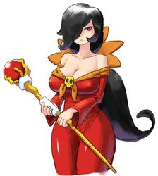 1girls 2019 adapted_costume aged_up alternate_breast_size alternate_costume alternate_hairstyle ashley_(warioware) big_breasts black_hair breasts cleavage clothing dress edit eyes frown grown_up hair hair_ornament hair_over_one_eye hair_ribbon holding holding_object large_breasts long_black_hair long_hair mario_(series) minus8 mouth mouth_closed neck nintendo nipples nipples_visible_through_clothing no_nose older red_dress red_eyes shoulders skull solo solo_female solo_focus staff thick_thighs third-party_edit very_long_hair wario_(series) warioware witch