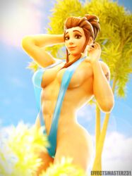 3d beach bikini blender brigitte effectsmaster231 micro_bikini overwatch tattoo