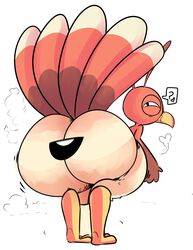 animal anthro anus_mouth big_ass feathers miitopia twerkey