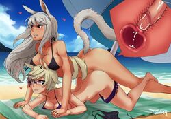 1futa 1girls ass big_breasts big_penis bikini blush bottomless breast_press breasts catgirl cleavage clothing cross_section cum cum_in_pussy cum_in_uterus cum_inside deep_penetration dickgirl doggy_style erection female female_penetrated femsub final_fantasy final_fantasy_xiv from_behind futa_on_female futa_sans_balls futadom futanari futanari_penetrating intersex large_breasts long_penis miqo'te mostly_nude penetration penis pleasure_face precum pussy sex short_hair spread_legs twobey uterus vaginal_penetration