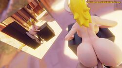 1boy 3d 3d_(artwork) animated ass blender bowsette breasts doggy_style genderswap male mario_(series) new_super_mario_bros._u_deluxe nintendo pov sex vrwd