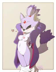 <3 blaze_the_cat breasts clothing domestic_cat felid feline felis female female_focus fur furry furry_only heart hi_res mammal mostly_nude naked nipples nude purple_body purple_fur pussy simple_background solo solo_female solo_focus sonic_(series) tail thick_thighs tongue tongue_out wicketrin