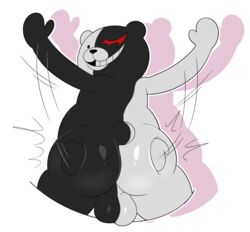 ass balls big_butt danganronpa genetic_chimerism hi_res jerseydevil male male_only mammal monokuma smooth_skin solo ursid