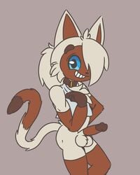 anthro balls blue_sclera bottomless clothed clothing conditional_dnp domestic_cat erection felid feline felis fenrik_(artist) fur hair hi_res humanoid_penis male male_only mammal penis percy_(teckworks) siamese smile solo