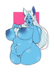 1girls alien animal_ears bbw big_ass big_lips blue_diamond_(steven_universe) blue_eyes blue_hair blue_nipples blue_skin cartoon_network gem_(species) hairy_pussy hanging_breasts kikis_tavern large_breasts plump pubic_hair steven_universe thick_thighs voluptuous wide_hips