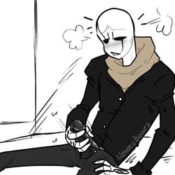 1:1 gaster lizheru male male_only masturbation penis solo undertale video_games