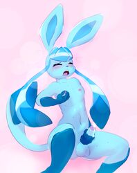 1boy 2019 4_fingers anthro anthrofied armpits ass belly big_ass big_ears big_penis blue_fur blue_penis blush bodily_fluids bottom_heavy canine closed_eyes drooling eeveelution elpatrixf erection foreskin furry girly glaceon glans holding humanoid_penis large_ass long_ears male male_only mammal masturbation navel nintendo nipple_pinch nipple_play nipple_stimulation nude open_mouth original_character penile_masturbation penis pinch pink_background pokémon_(species) pokemon pokemon_dppt pokemorph purple_glans saliva simple_background sitting solo spread_legs spreading sweat teeth testicles tongue video_games wet wide_hips