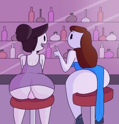 2girls ass dress female female_only high_heels jaiden jaiden_animations let_me_explain_studios loincloth mob_face muffintop multiple_girls oblivious panties pantyshot rebecca_parham skimpy_clothes underwear upskirt youtube