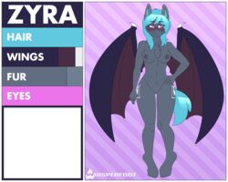 2019 absurd_res anthro areola bat_pony blush breasts digital_media_(artwork) english_text equid fan_character female hi_res looking_at_viewer mammal my_little_pony nipples nude pattern_background simple_background slit_pupils solo striped_background text whisperfoot wings