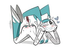 ass blush breasts female heart jenny_wakeman my_life_as_a_teenage_robot nipples one_eye_closed penetration robot screwdriver smooth_skin solo themrock xj-9